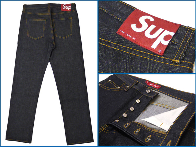 SUPREME(シュプリーム)Rigid スリムデニムパンツ INDIGO: エビス